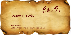 Csucsi Iván névjegykártya